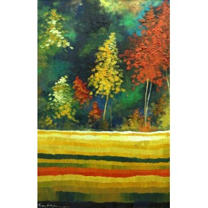 Ayesha Siddiqui, 36 x 48 Inch, Oil on Canvas,  Landscape Painting, AC-AYS-054